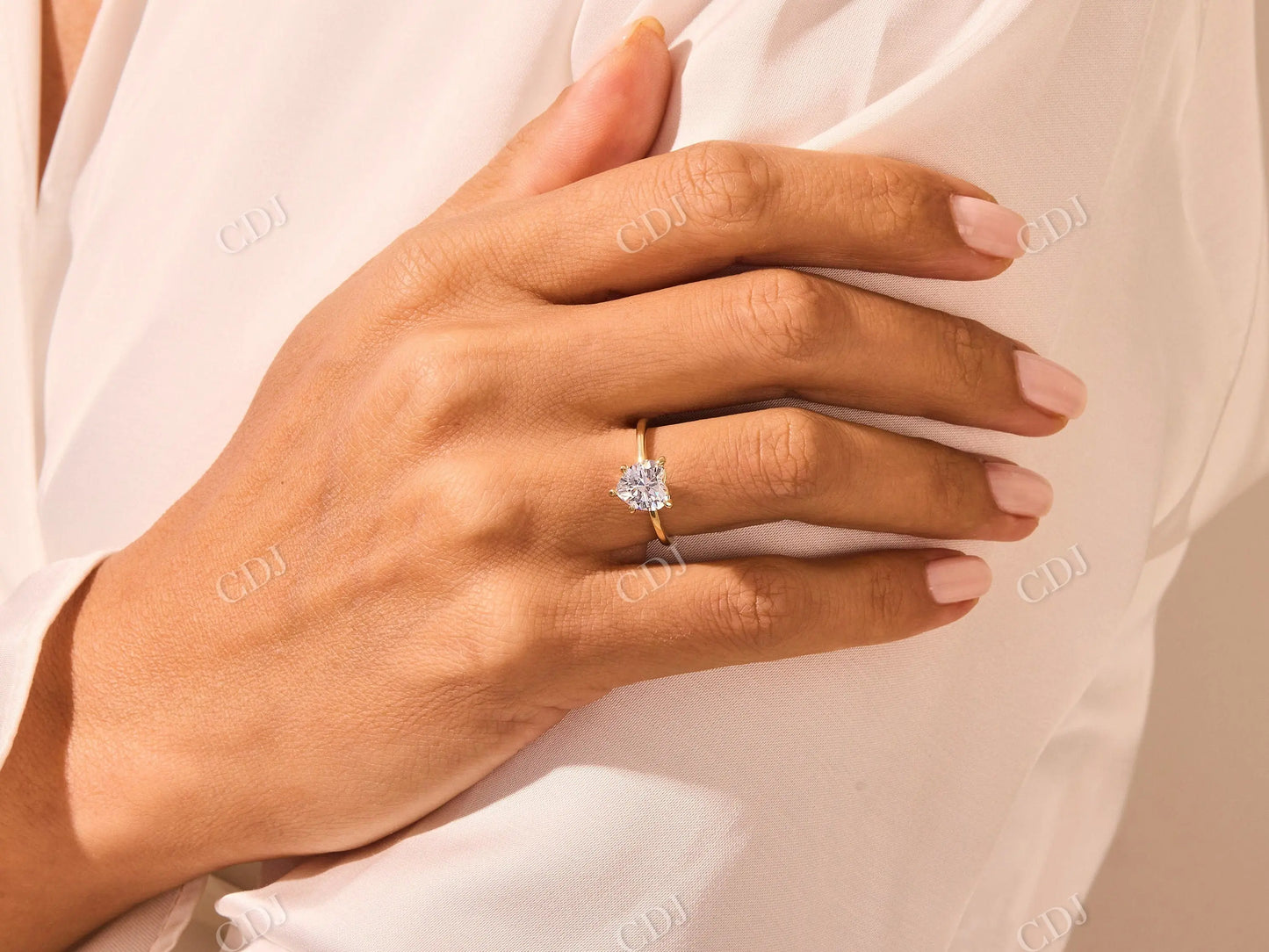 1.5CT Heart Cut Single Stone Moissanite Engagement Ring customdiamjewel