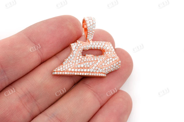 2.00CTW Cluster Round Diamond Iron Pendant customdiamjewel