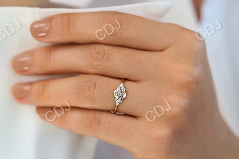 0.35CTW Marquise Diamond Cluster Wedding Ring customdiamjewel