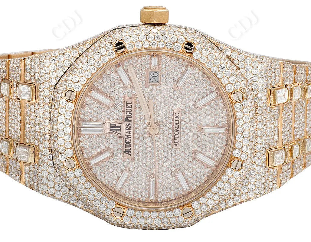 AP Royal Oak 41MM Swiss ETA Movement Diamond Watch customdiamjewel
