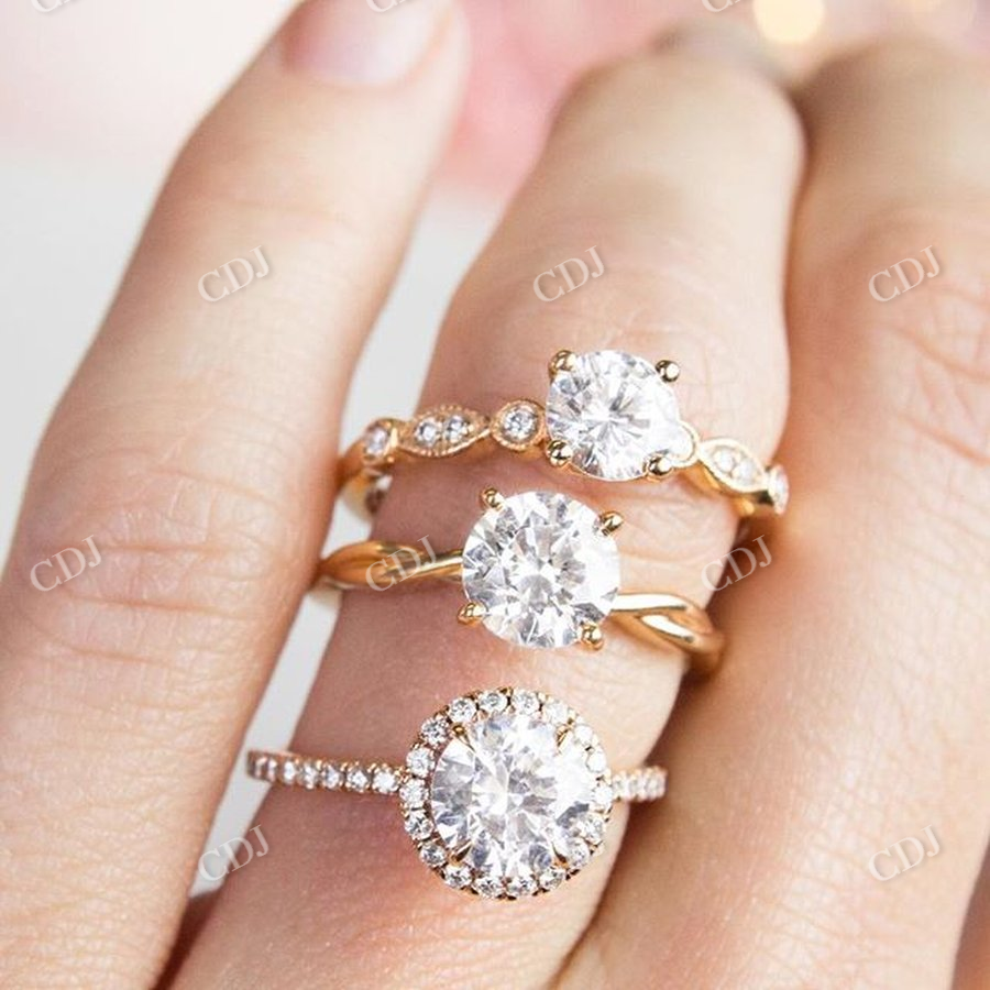 2 CT Lab Grown Diamond Twisted Solitaire Engagement Ring customdiamjewel