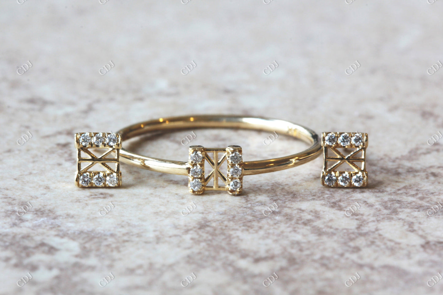 0.03CTW Round Shape Moissanite Stacking Wedding Ring customdiamjewel