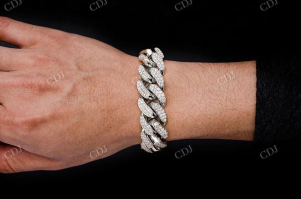 Iced out Miami Cuban Link Diamond Bracelet customdiamjewel