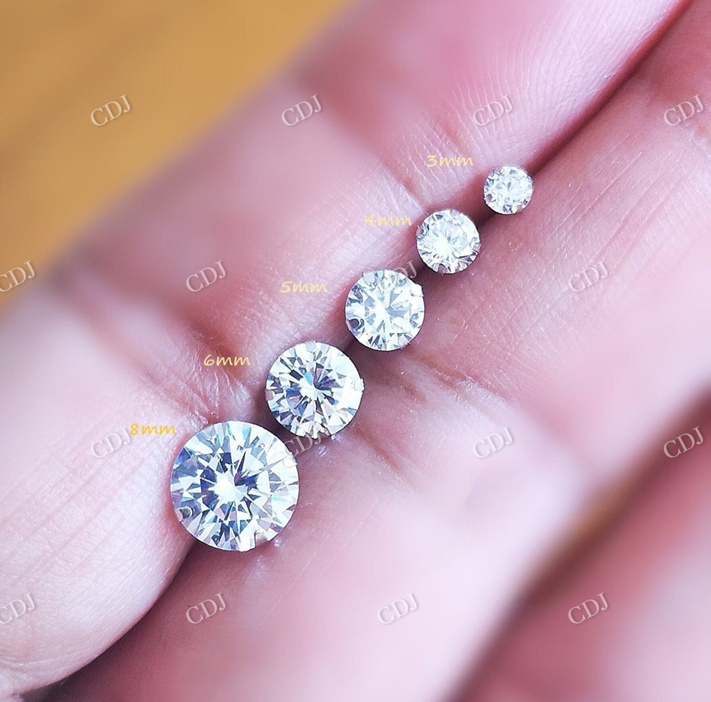 Moissanite Brilliant Diamond Stud Earrings customdiamjewel