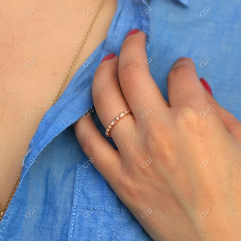 0.25CTW Rose Gold Lab Grown Diamond Matching Wedding Band customdiamjewel