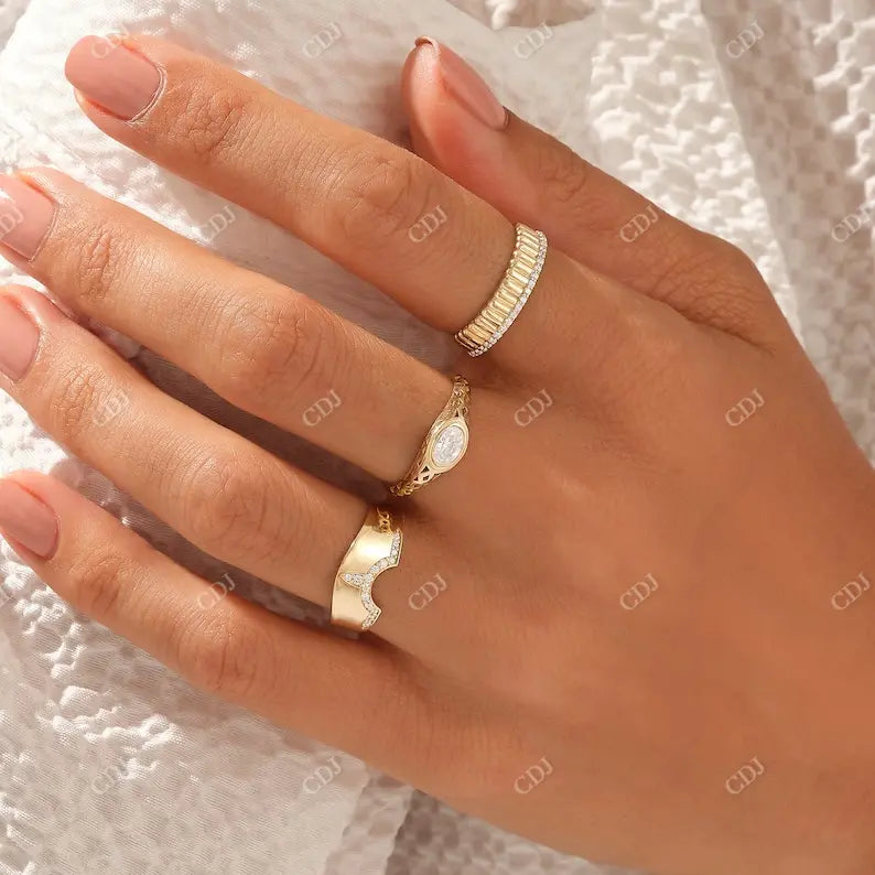 0.17CTW Lab Grown Diamond Tiara Wedding Band customdiamjewel