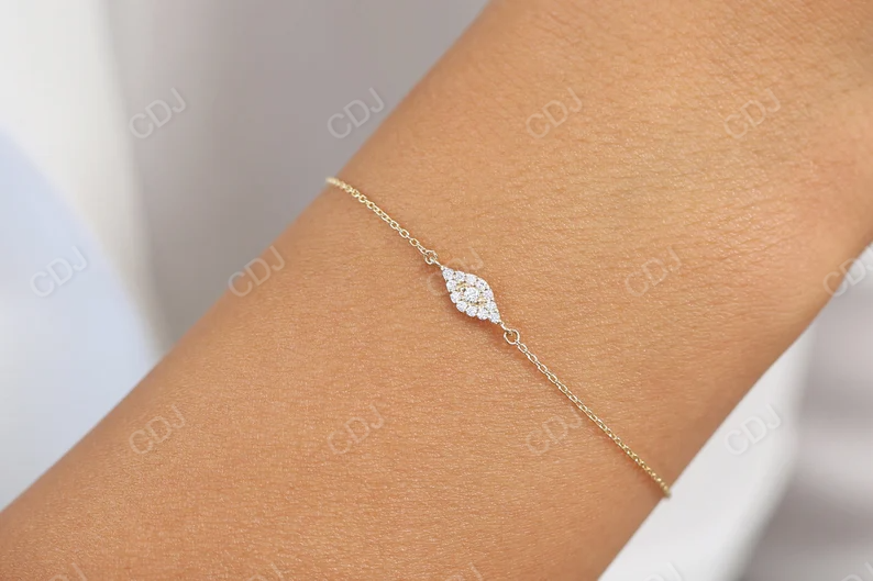 0.15CTW Moissanite Evil Eye Diamond Bracelet customdiamjewel
