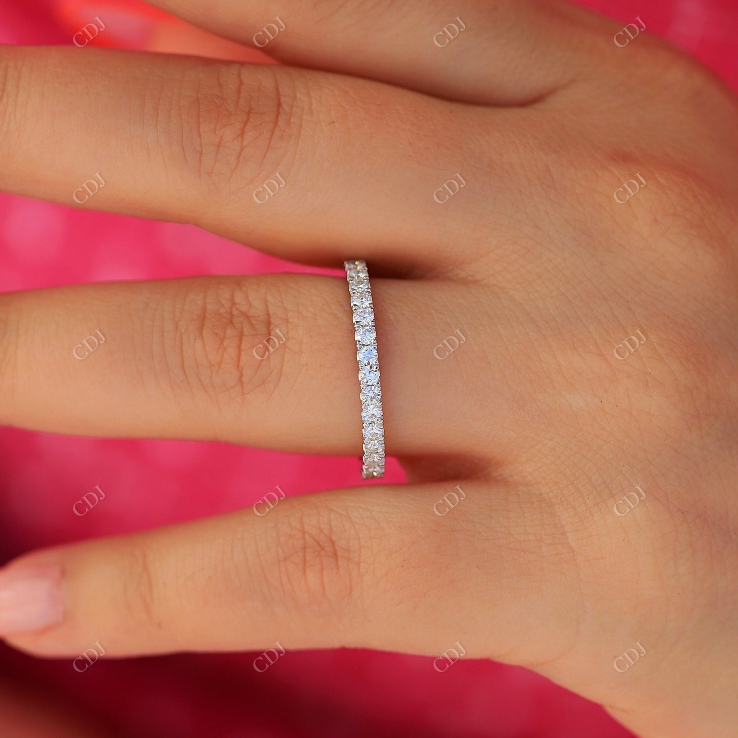 0.76 3/4 Eternity Lab Grown Diamond Wedding Band customdiamjewel