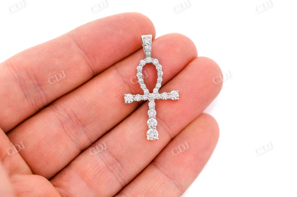 1.50CTW Graduated Ankh Diamond Pendant customdiamjewel
