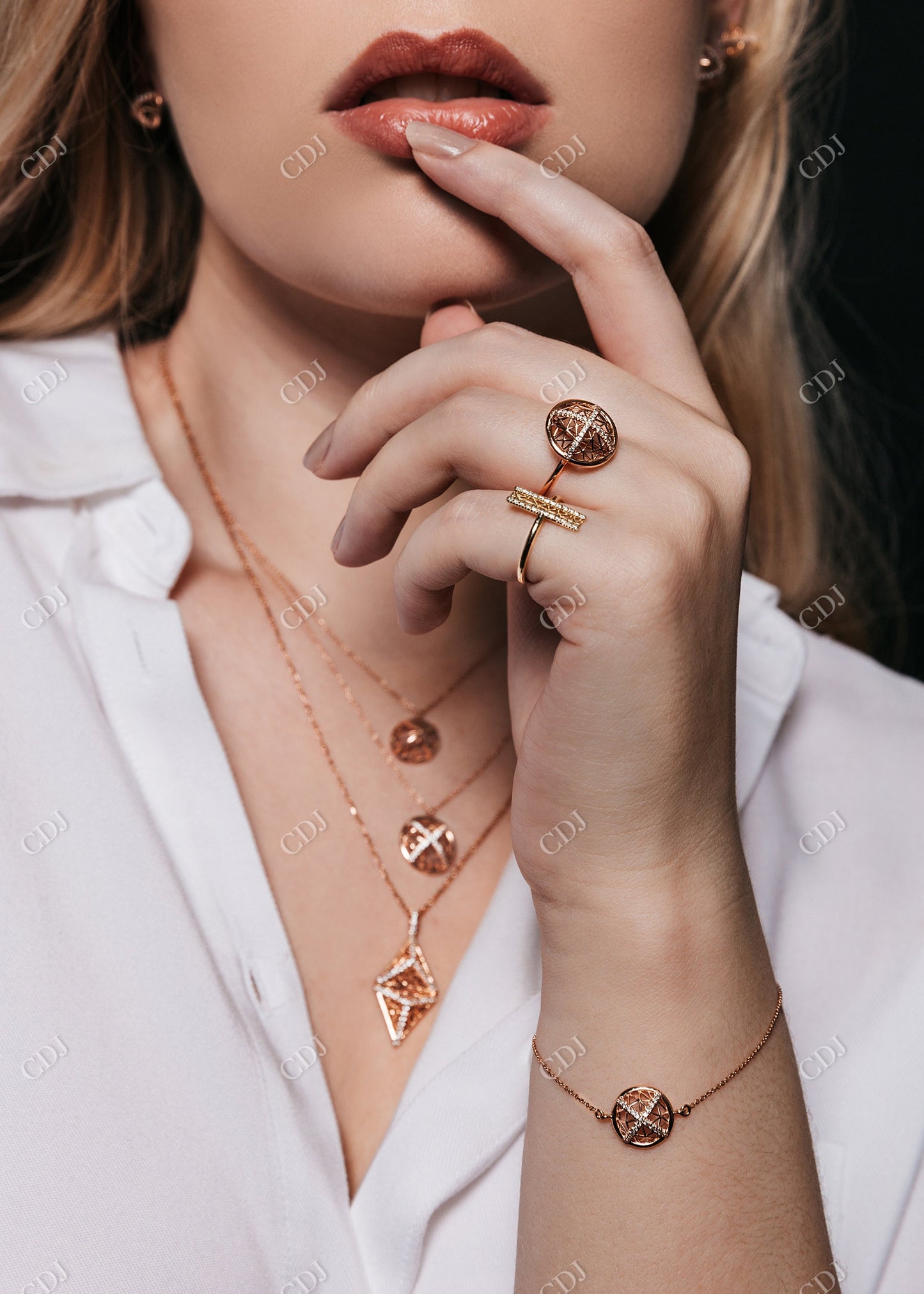 0.12CTW Antique Designer Round Moissanite Statement Ring customdiamjewel