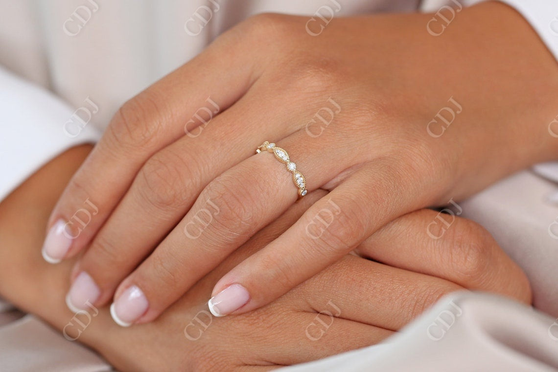 0.26CTW Lab Grown Vintage Diamond Wedding Band customdiamjewel
