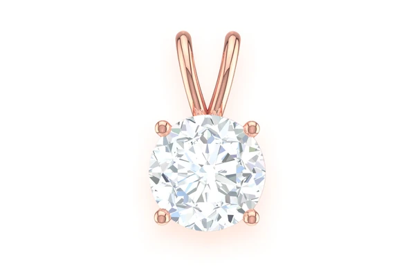 1.00CTW Round Cut Solitaire 4 Prong Pendant customdiamjewel