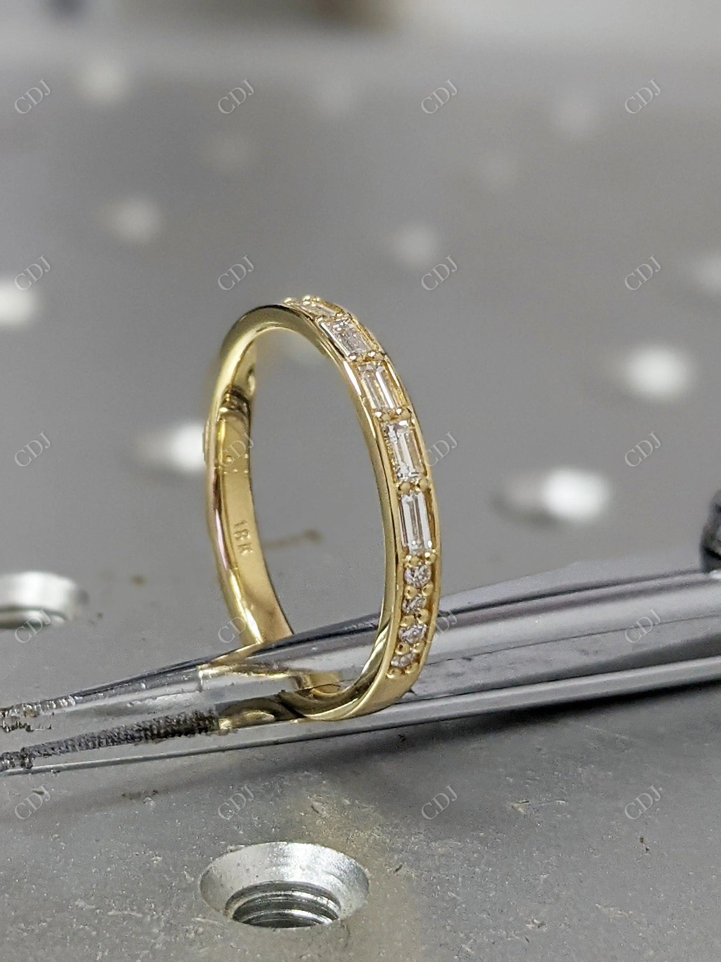 Baguette 2.0MM Ultra Thin Diamond Stackable Ring customdiamjewel