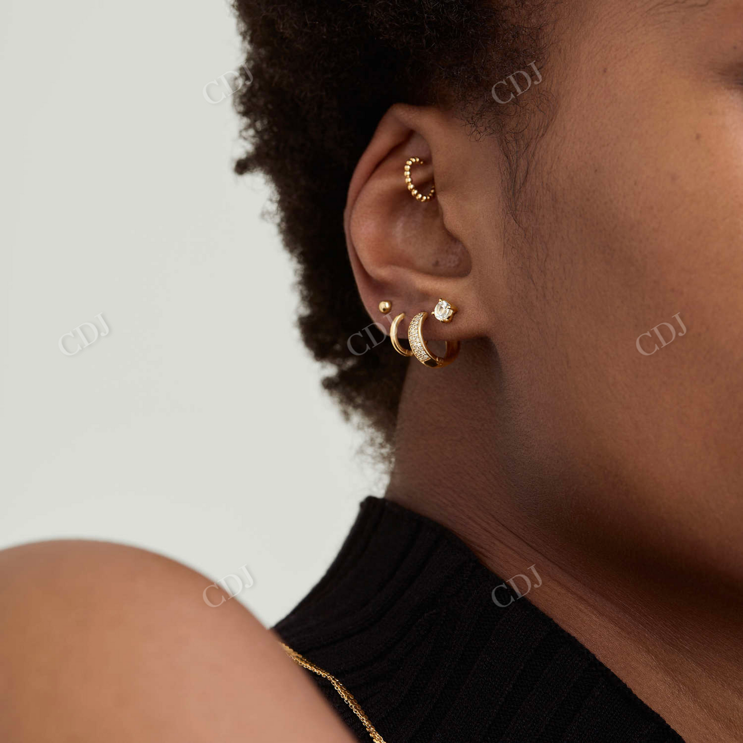 Minimalist White Topaz Stud Earring For Girls customdiamjewel