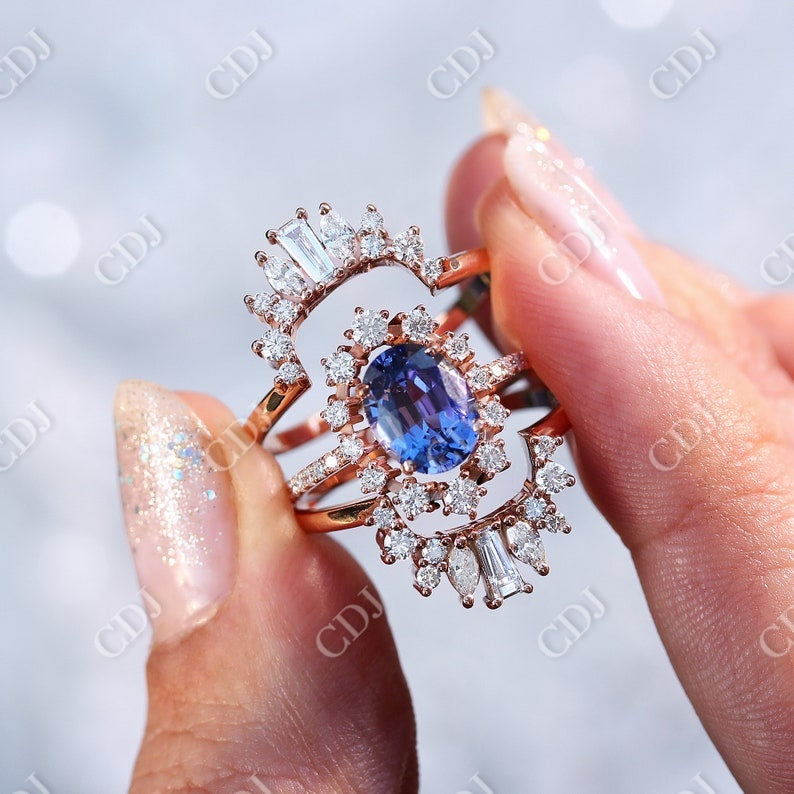 Unique Crown Style Moissanite Wedding Band customdiamjewel