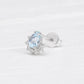 Aquamarine Stud Diamond Earrings  customdiamjewel   