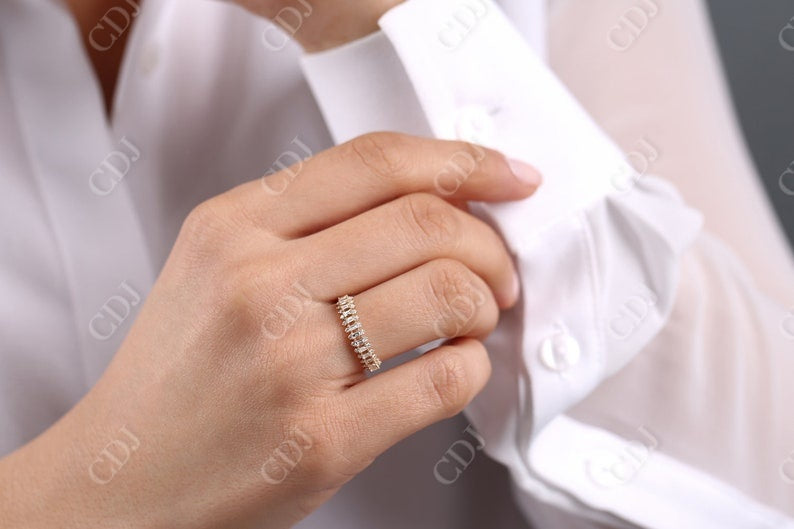 0.56CTW Lab Grown Baguette and Round Diamond Band customdiamjewel