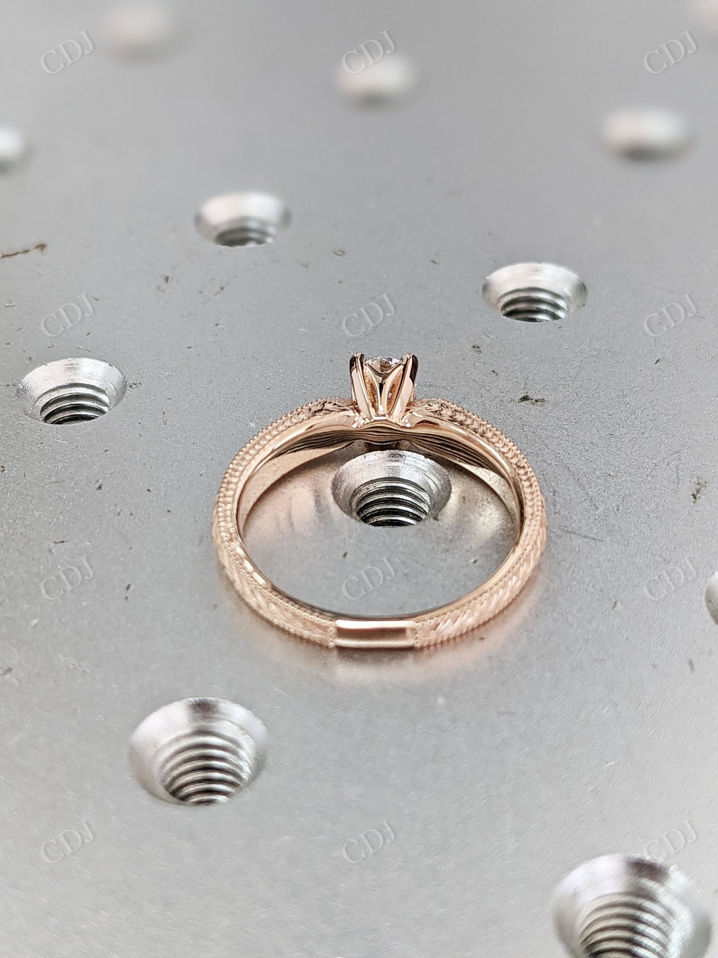 Brilliant Cut Diamond vintage Solitaire Engagement Ring customdiamjewel