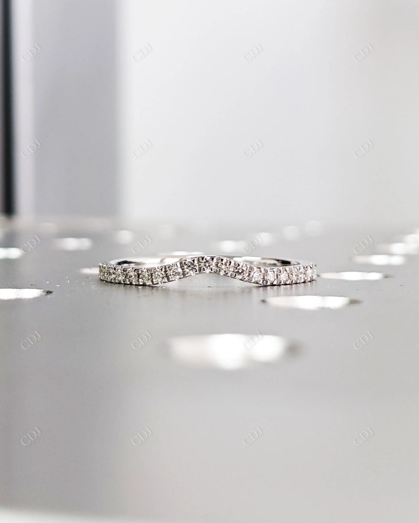 0.18CT Lab Grown Diamond Minimalist Stackable Wedding Band customdiamjewel