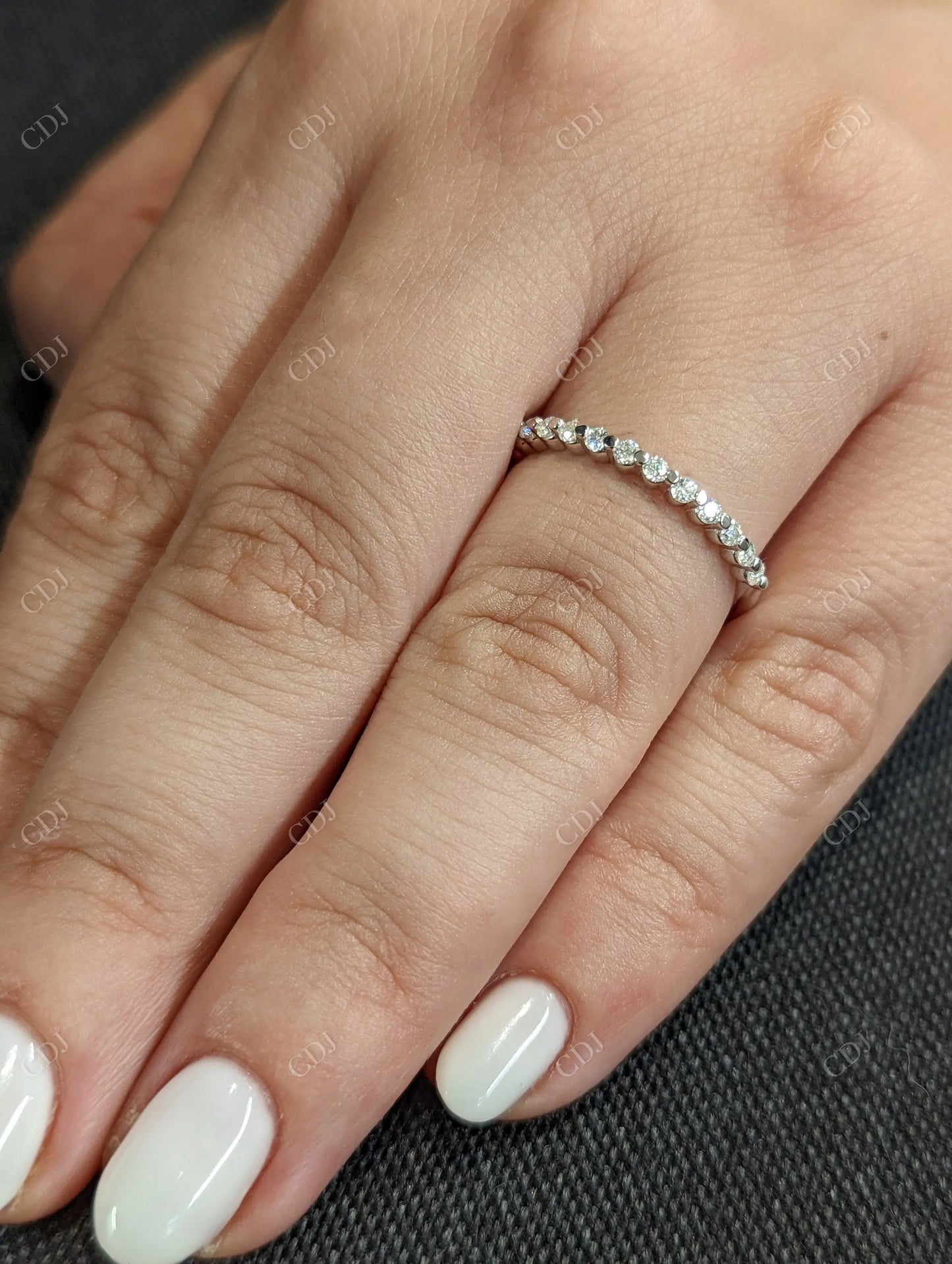 Unique Half Eternity Wedding Band Women customdiamjewel