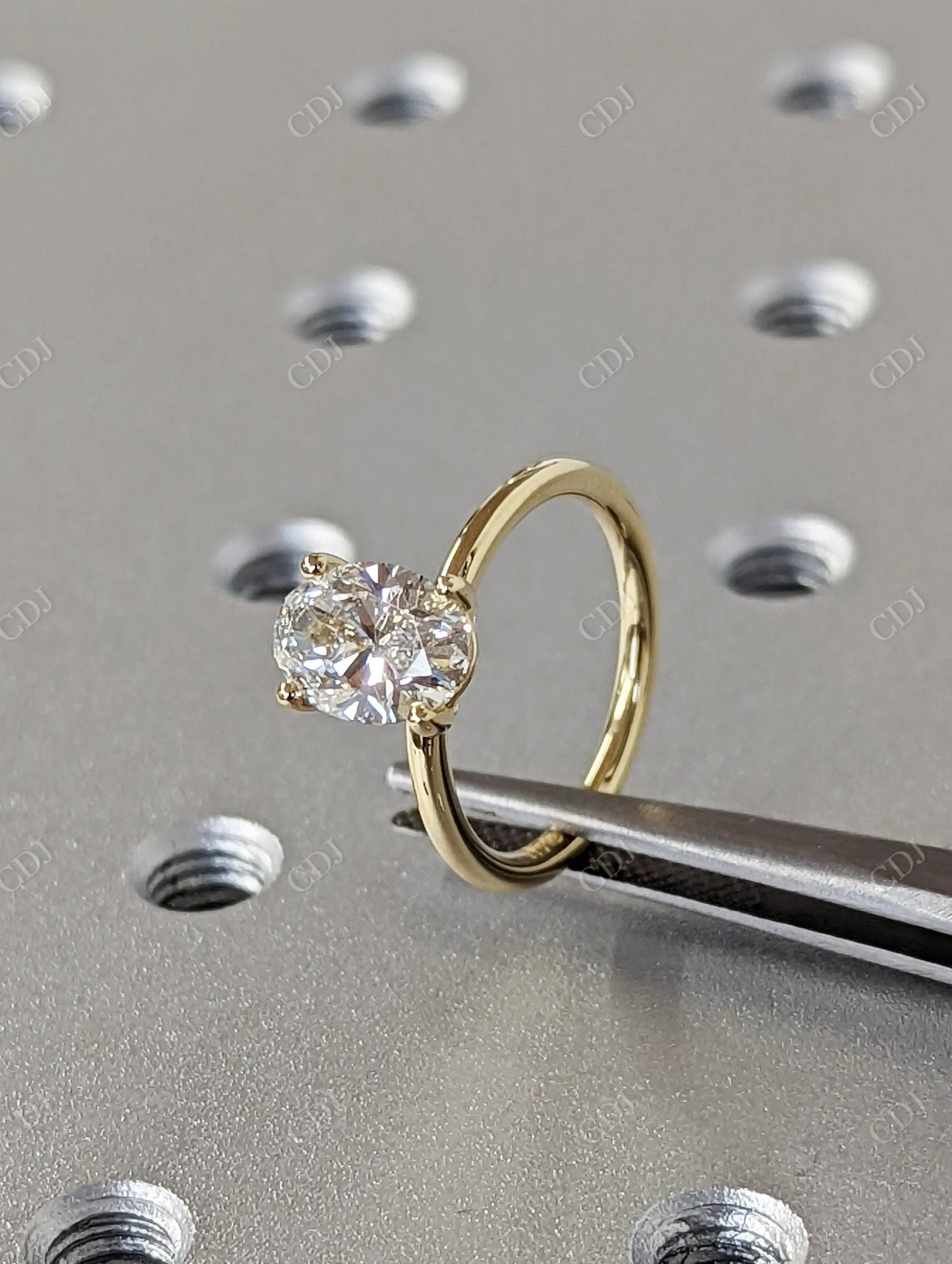 1.50CT Oval Cut Solitaire Moissanite Engagement Ring customdiamjewel