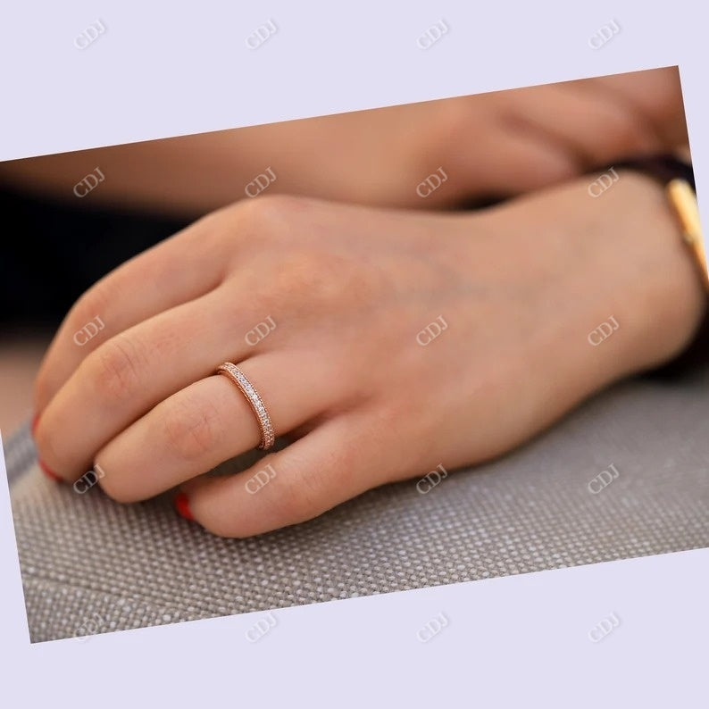 0.21CTW Vintage Filigree Milgrain CVD Diamond Wedding Band customdiamjewel