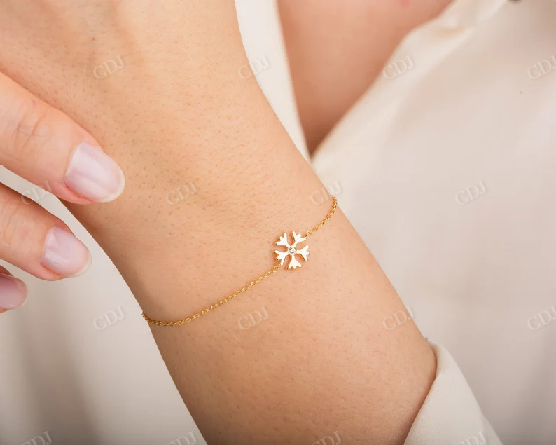 Snowflake Natural Diamond Bracelet customdiamjewel