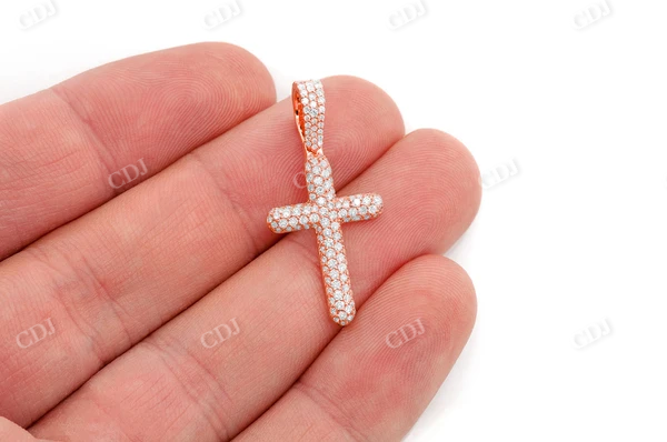 1.10CTW Cluster Diamond Cross Pendant customdiamjewel