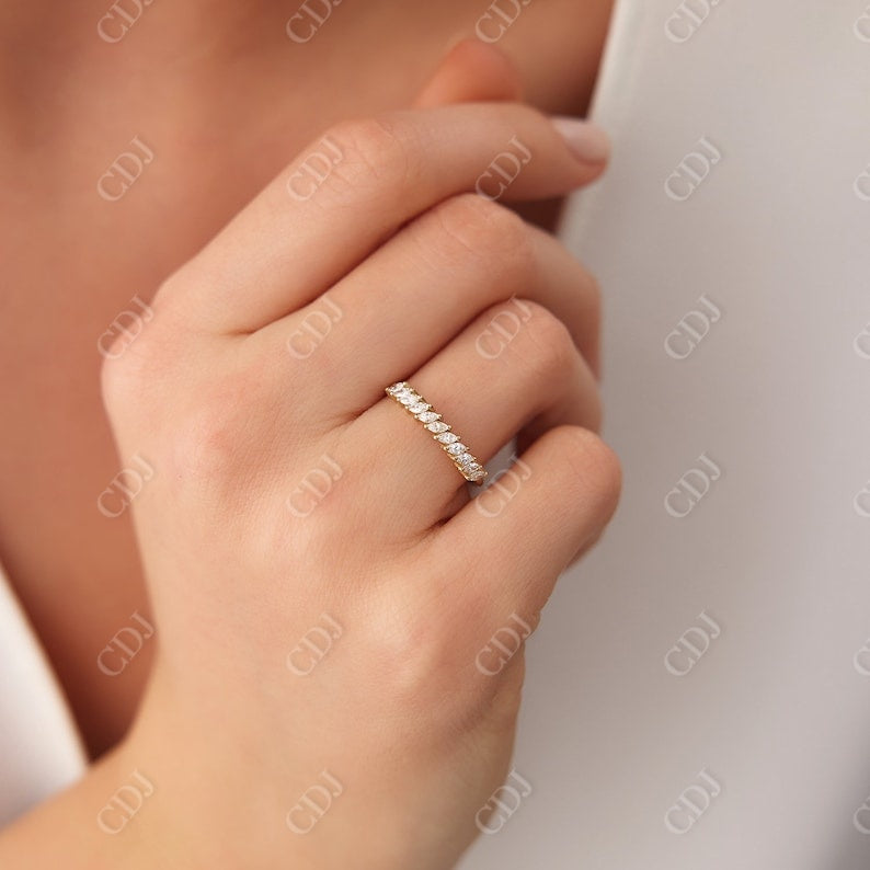 0.40CTW Lab Grown Marquise Diamond Wedding Band customdiamjewel