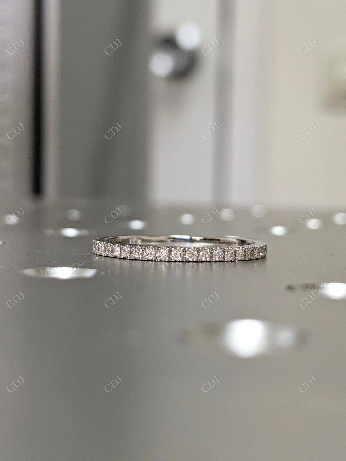 14k Gold Half Eternity Stackable 0.18CT Diamond Ring customdiamjewel