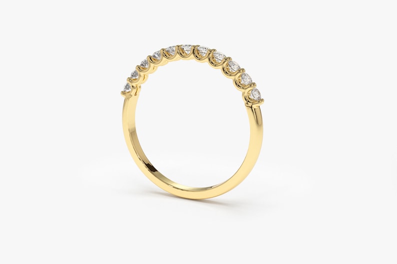 0.41CTW Round Cut Natural Diamond Shared Setting Wedding Band customdiamjewel