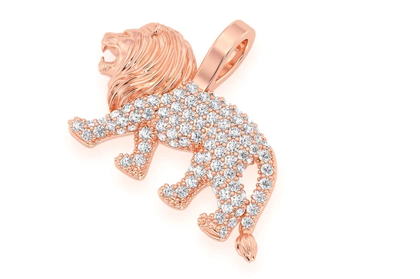 0.30CTW Lion Diamond Pendant customdiamjewel