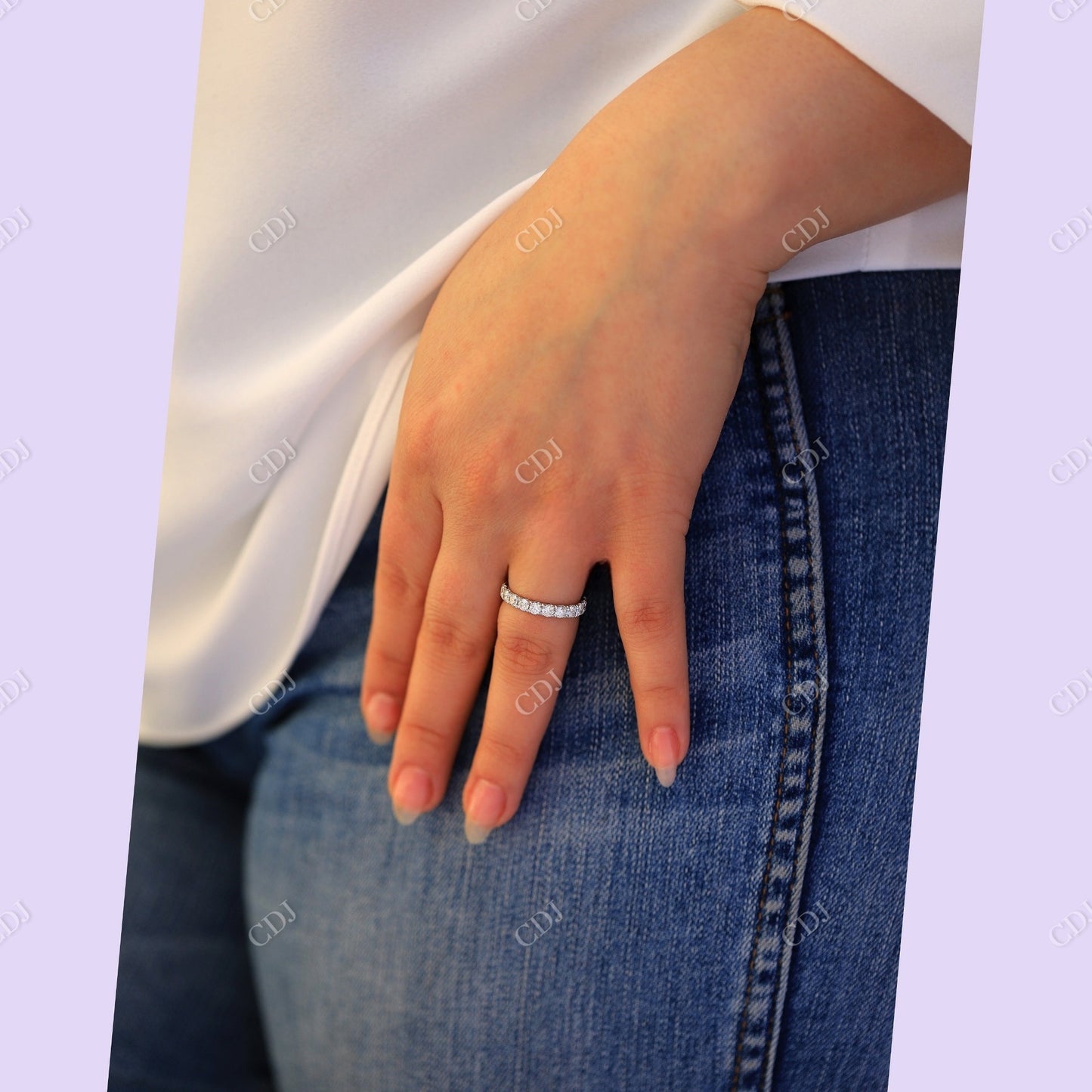 2.00CTW Lab Grown Diamond Eternity Wedding Band customdiamjewel