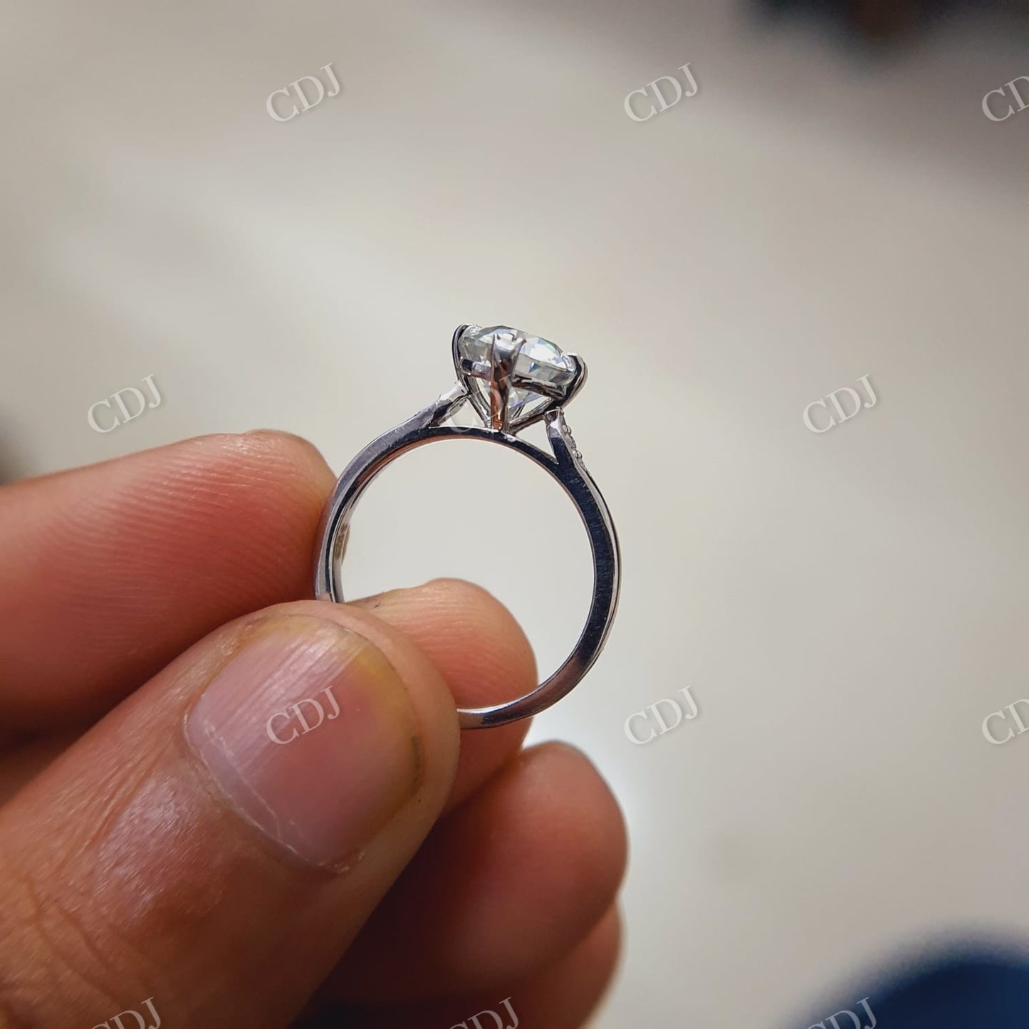 Old European Cut Moissanite Engagement Ring customdiamjewel