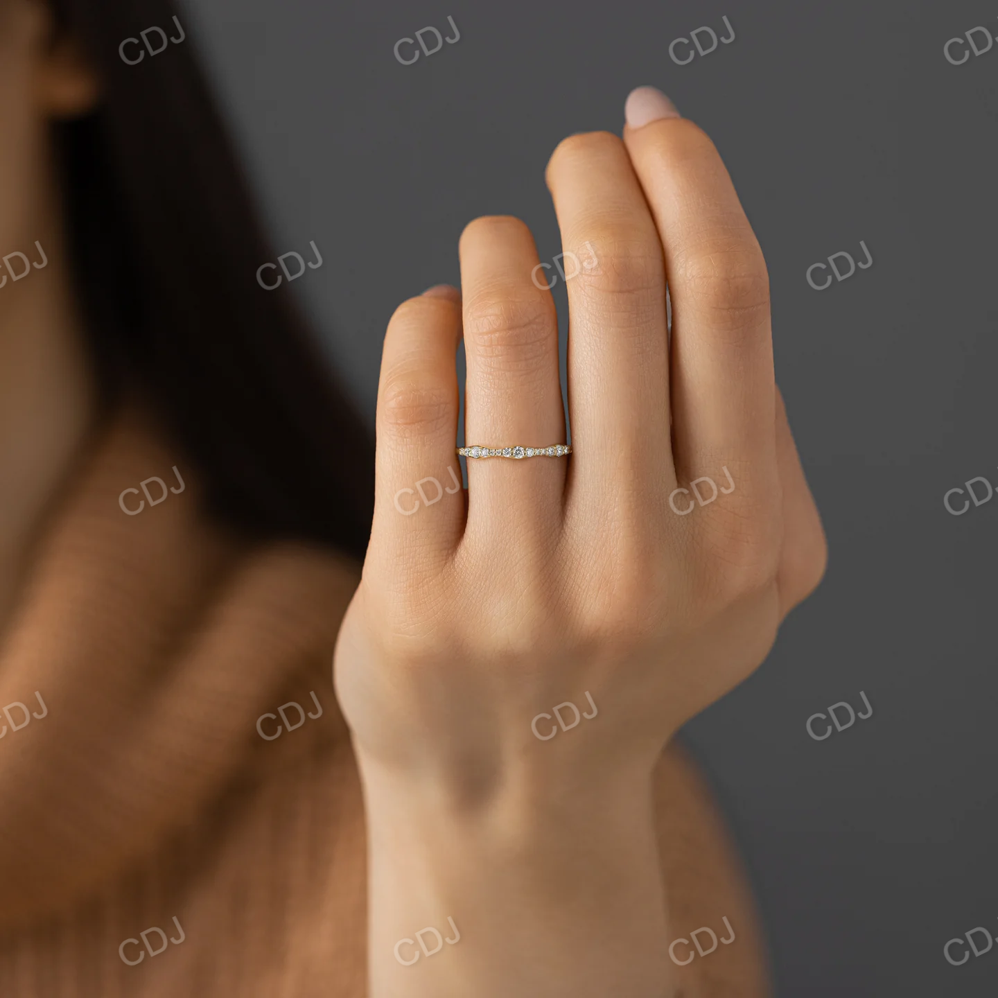 0.21CTW Eternity Natural Diamond Round wedding Band customdiamjewel