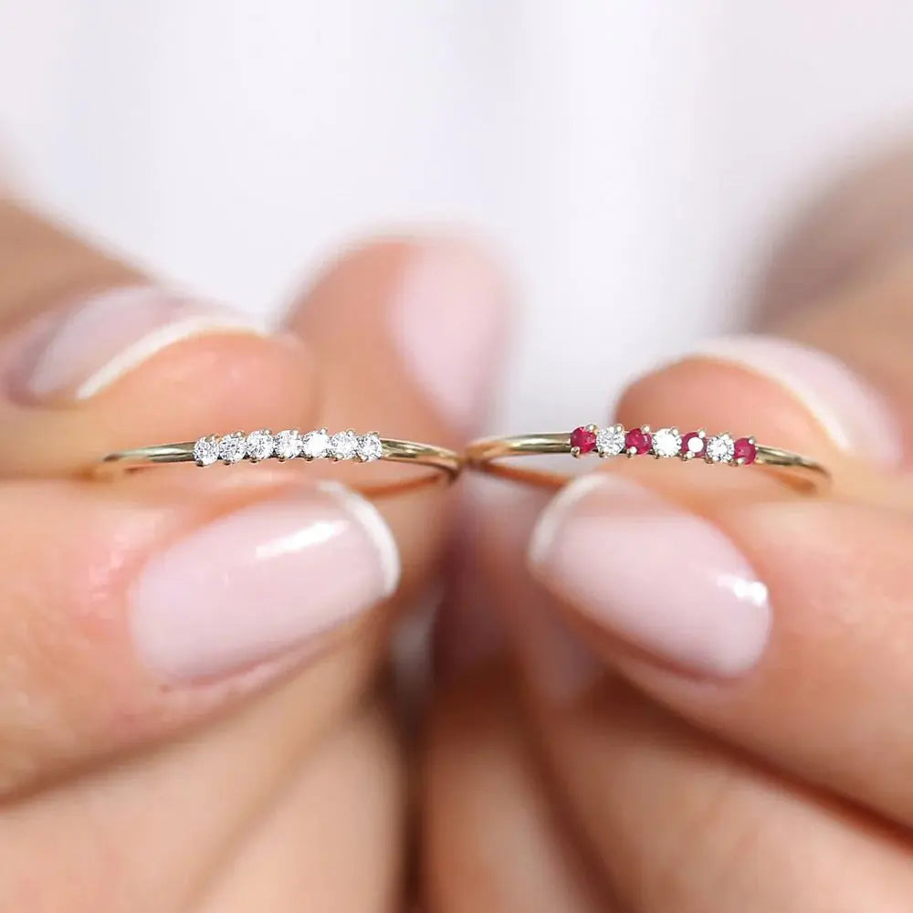0.10CTW Round Cut Diamond Wedding Band customdiamjewel