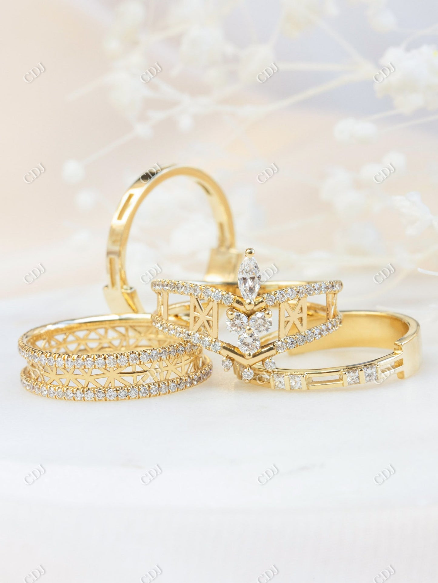Antique Style Modern Simple Round Moissanite Ring customdiamjewel