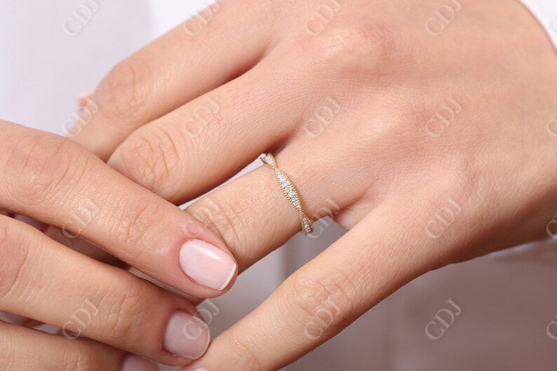 0.35CTW Lab Grown Milgrain Set Diamond Eternity Wedding Band customdiamjewel