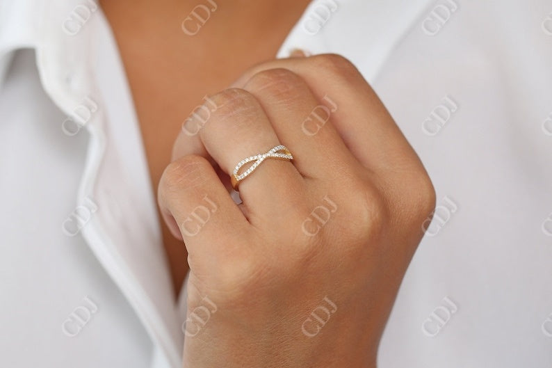 0.22CTW Lab Grown Diamond Infinity Wedding Band For Women customdiamjewel