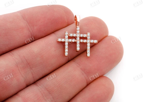 0.45CTW Triple Cross Diamond Pendant customdiamjewel