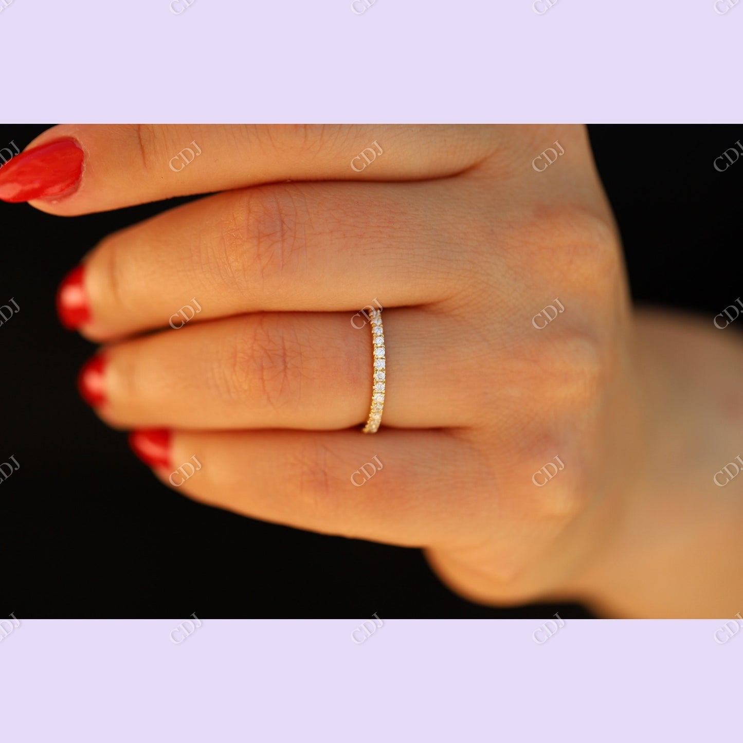 1.4mm Moissanite Eternity Wedding Band Women customdiamjewel