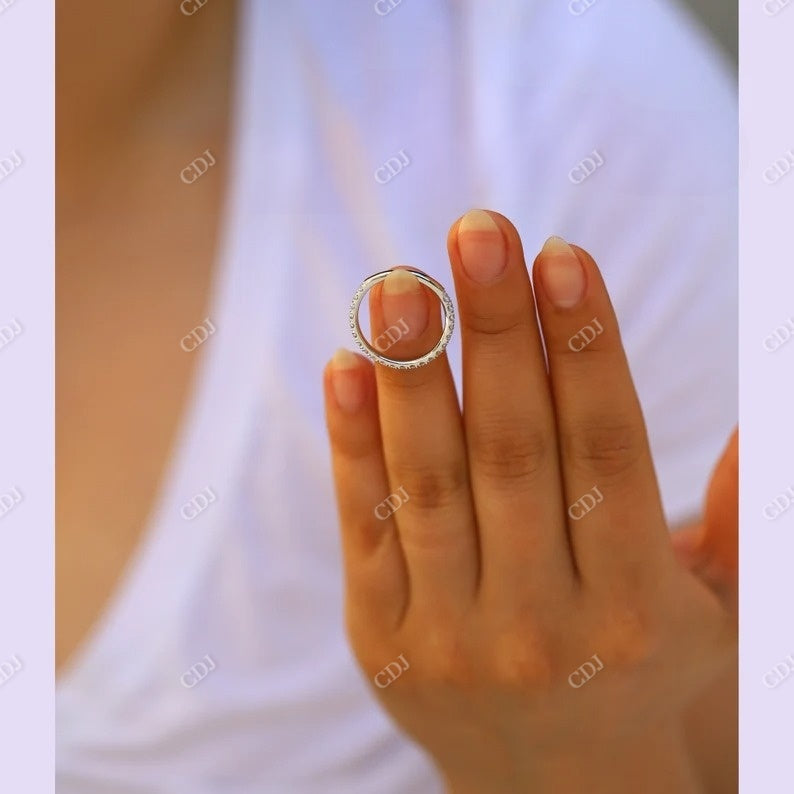 0.40CTW Lab Grown Diamond 3/4 Eternity Wedding Band customdiamjewel