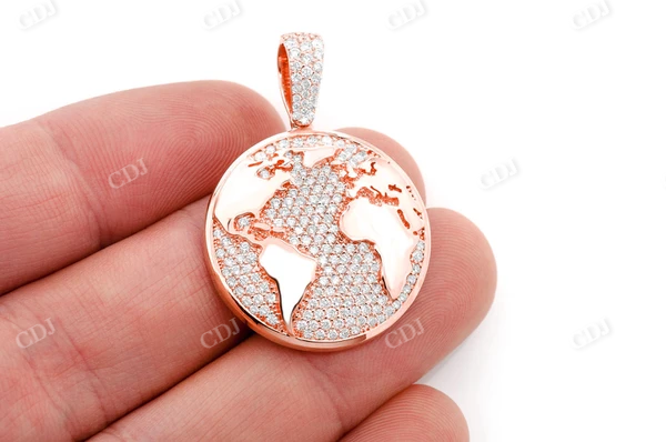 1.33CTW Globe World Diamond Pendant customdiamjewel