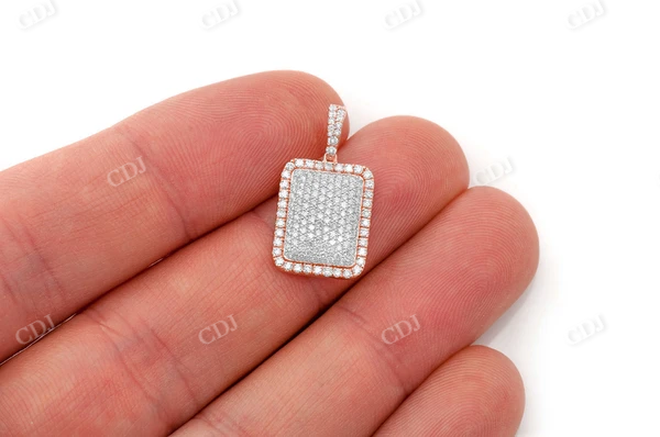 0.65CTW Diamond Rectangle Pendant customdiamjewel