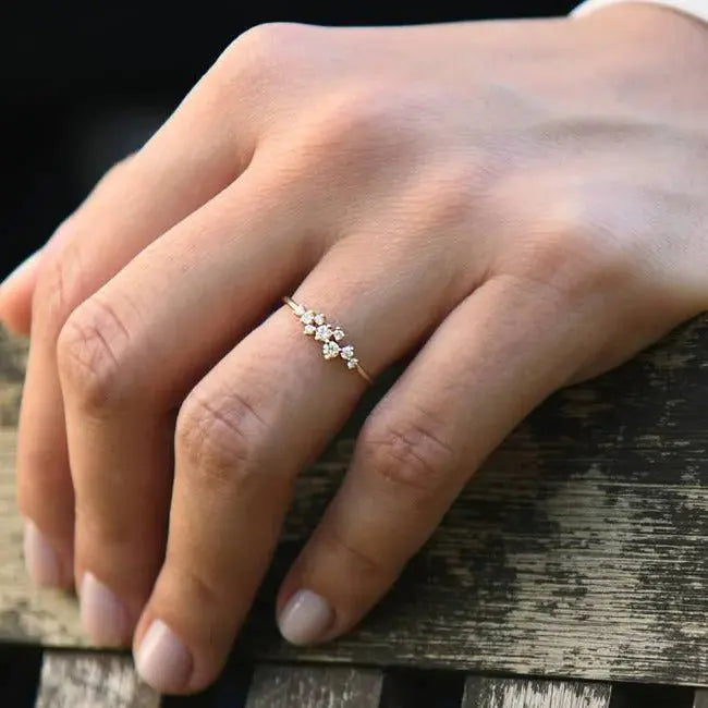 0.30 CTW Round Cut Cluster Diamond Ring customdiamjewel