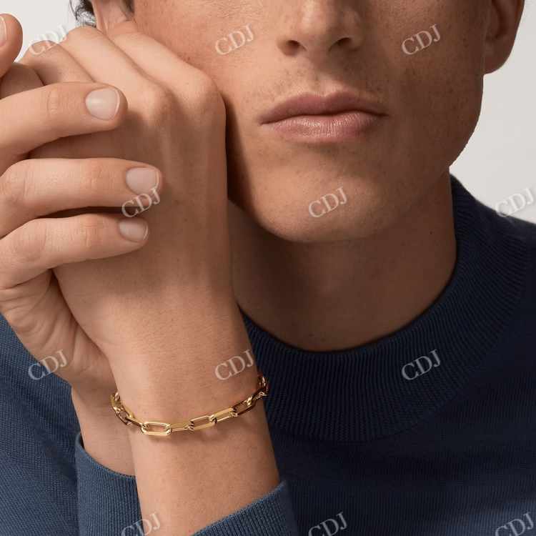 Large Link box chain bracelet customdiamjewel