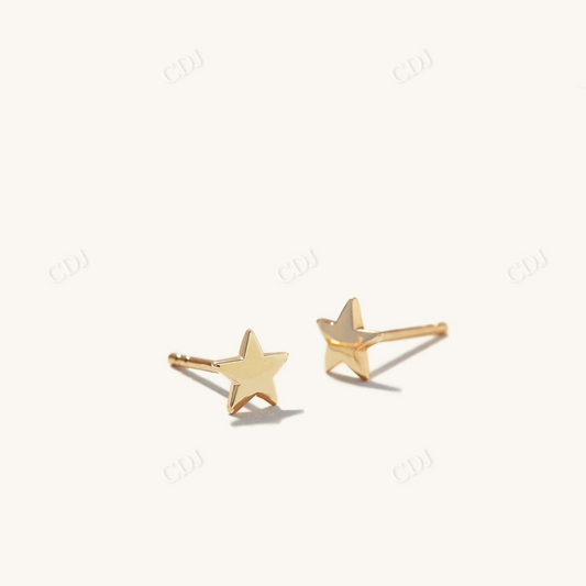 14K Yellow Gold Star Stud Earring  customdiamjewel Sterling Silver Yellow Gold 