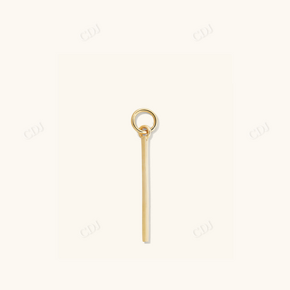 Single Bar Hoop Earrings  customdiamjewel Sterling Silver Yellow Gold 