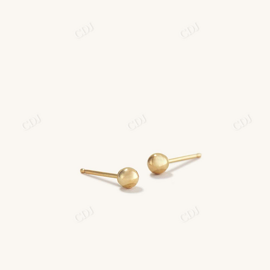 14K Yellow Gold Sphere Stud Earrings  customdiamjewel Sterling Silver Yellow Gold 