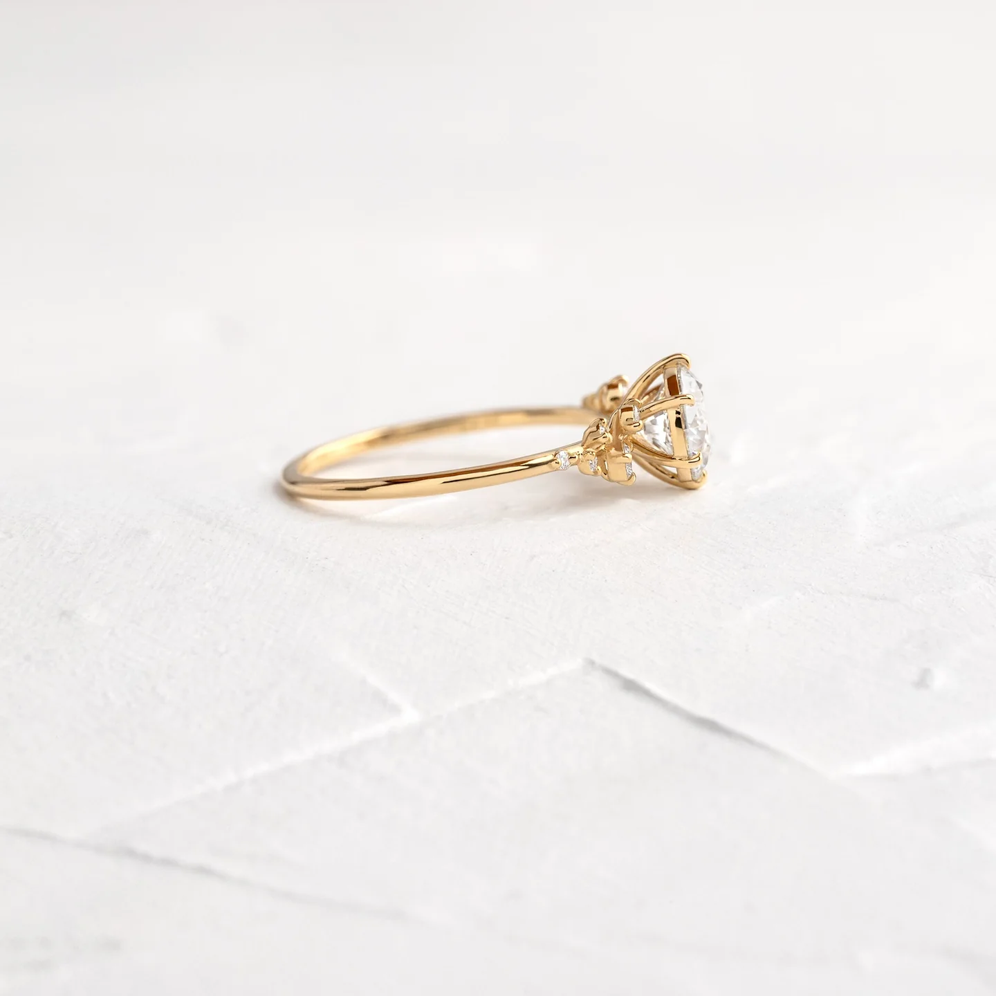 1.15CTW Round Cut Cluster Moissanite Wedding Ring customdiamjewel